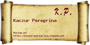 Kaczur Peregrina névjegykártya